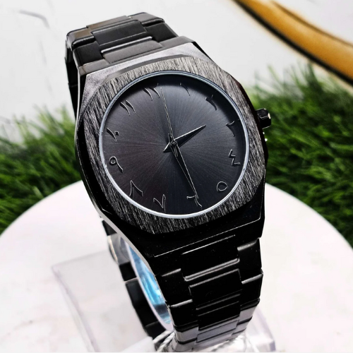 Stainless Steel - Black Arabic Aura Watch