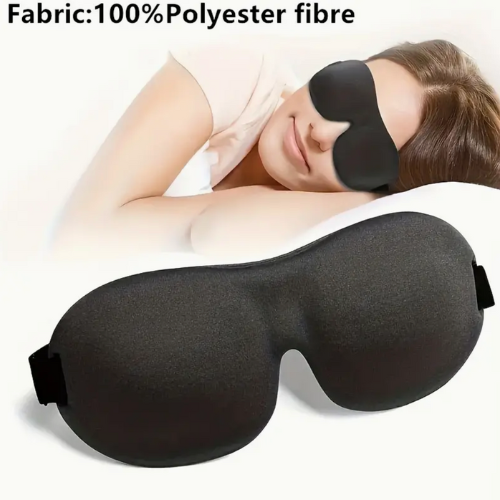 3D Contoured Sleep Mask, 100% Light Blocking Eye Mask