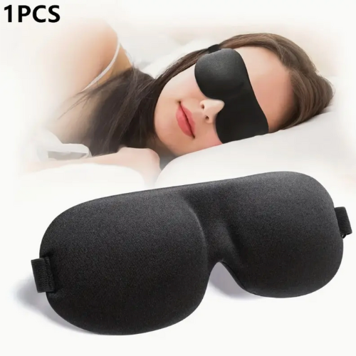 3D Contoured Sleep Mask, 100% Light Blocking Eye Mask