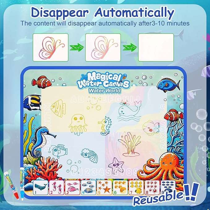 Reuseable Magic Water Doodle Mat Mess-Free